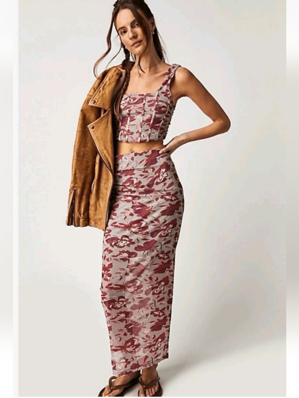EUC Free People Galaxy Corset 2 Piece Set